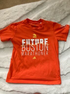adidas Orange "Future Boston Marathoner" Kids Tee